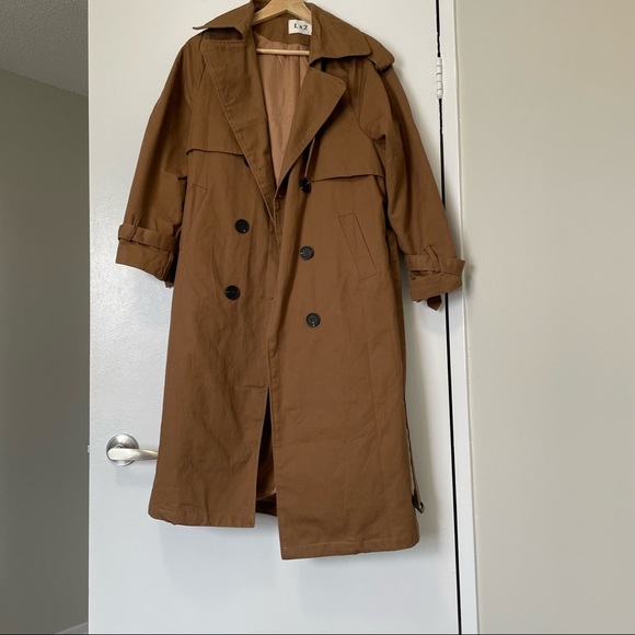 Brown Trench Coat Sz S NWOT - Picture 1 of 5